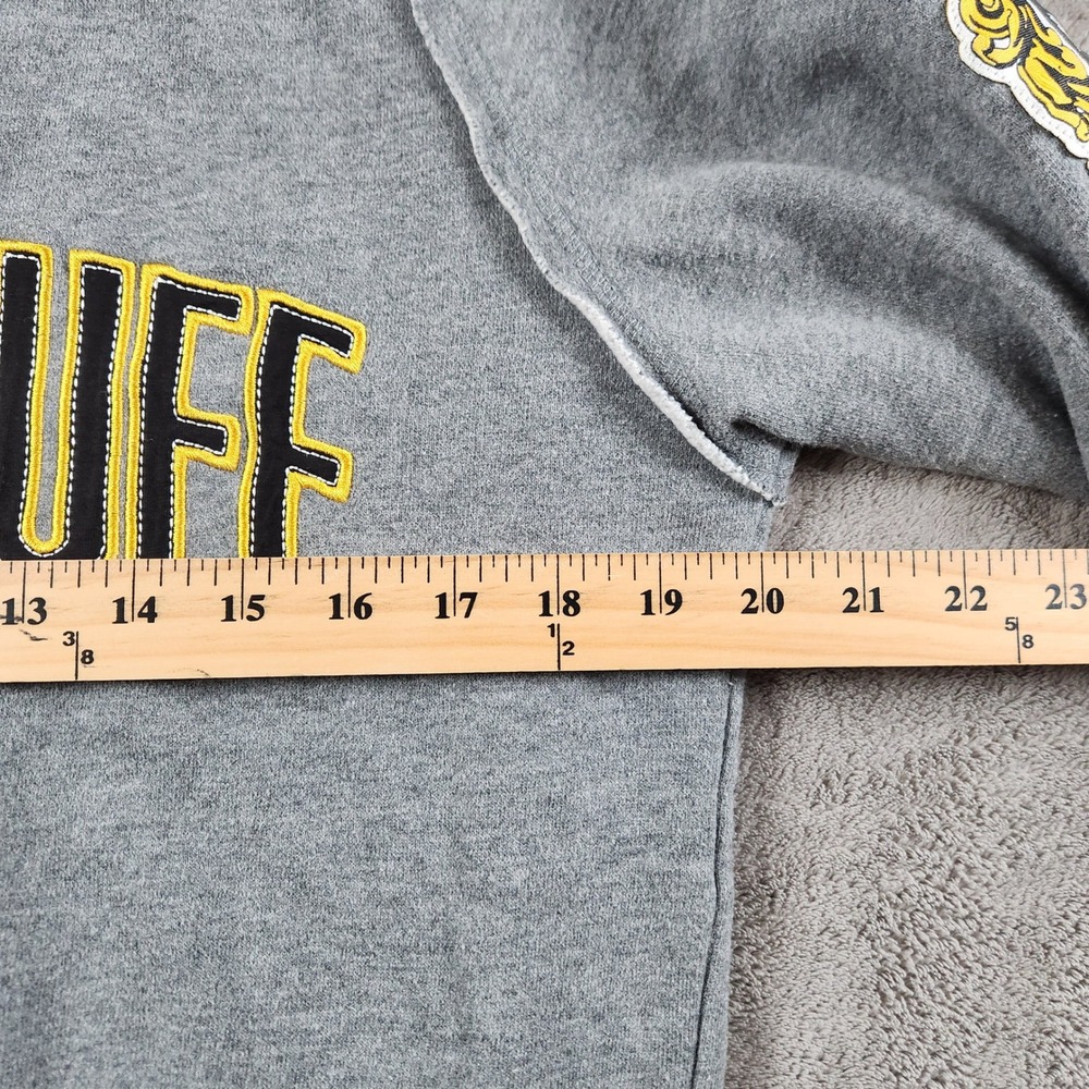 Harry Potter Hufflepuff Sweatshirt Mens Small Wizarding WorldGrey Crewneck - Picture 7 of 9